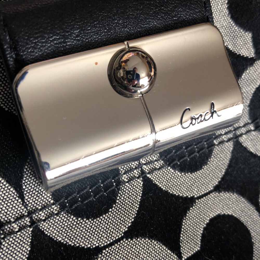 Coach black crossbody Kristin Signature Crossbody Black and Gray Fabric Coach - Picture 6 of 16